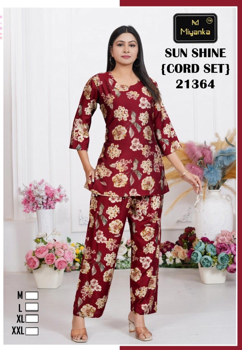 MIYANKA BY NAVKAR DESIGNER CO ORD SET WHOLESALER IN INDIA 1
