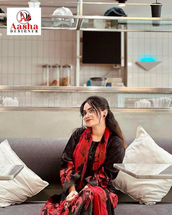 D.NO 1023 BY AASHA DESIGNER COTTON SALWAR SUIT WHOLESALER IN INDIA