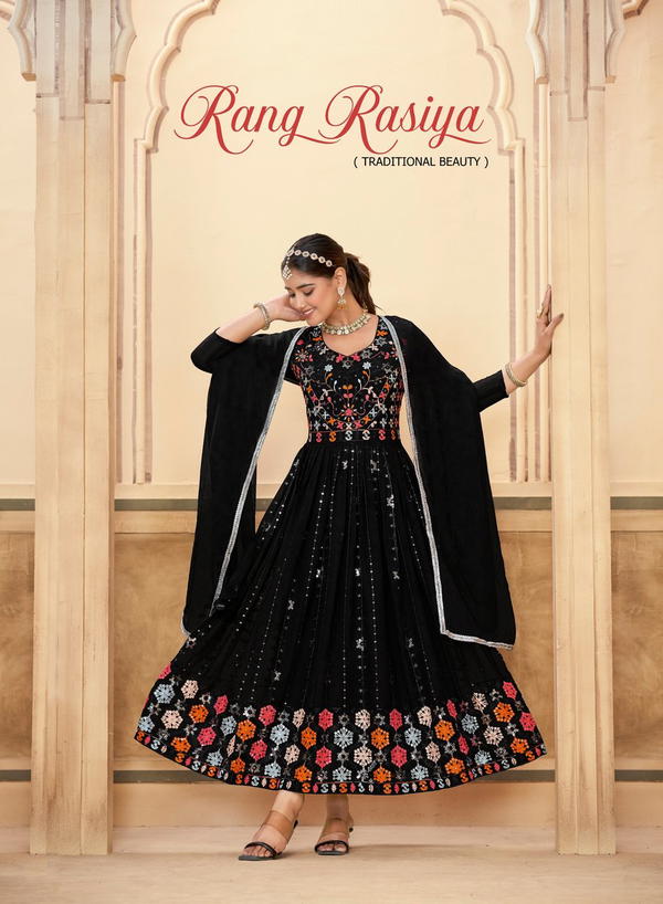 RANG RASIYA BY BANWERY DESIGNER GEORGETTE GOWN WHOLESALER IN INDIA