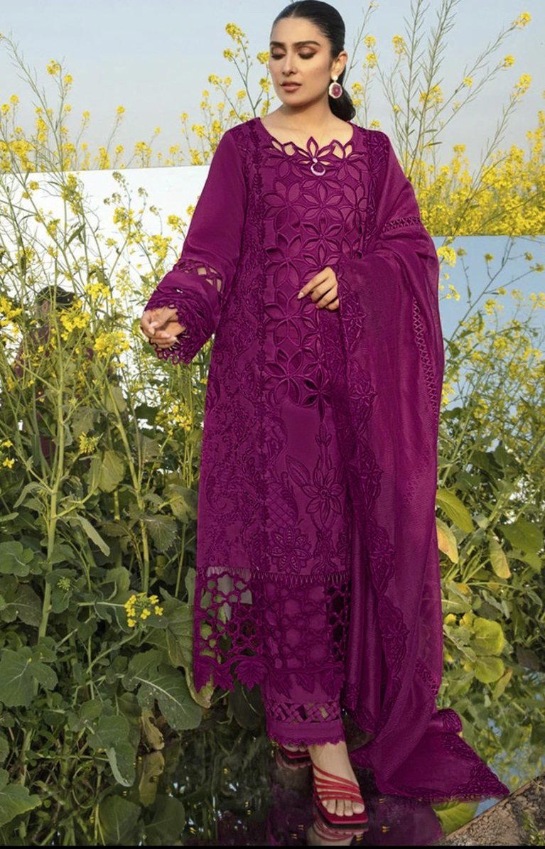 D.NO 1029 BY FLORENT DESIGNER CAMBRIC COTTON WITH HEAVY EMBROIDERY WORK SALWAR SUIT WHOLESALER INDIA 1
