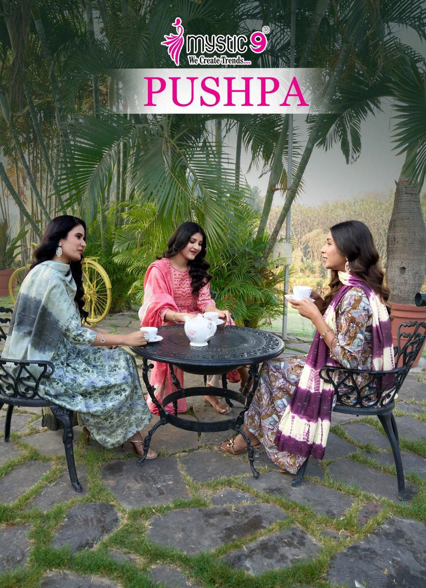 PUSHPA VOL 4 BY MYSTIC 9 DESIGNER EMBROIDERY SALWAR SUIT WHOLESALER IN INDIA 1