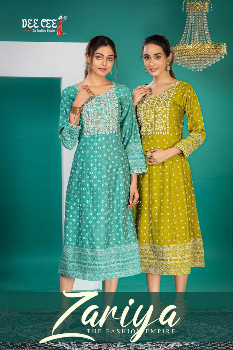 ZARIYA BY DEECEE DESIGNER VATICAN LONG KURTI WHOLESALER IN INDIA 1