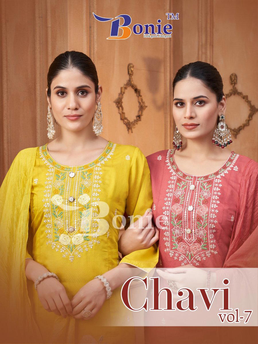 CHAVI VOL 7 BY BONIE DESIGNER PAKISTANI SALWAR SUIT WHOLESALER IN INDIA 1