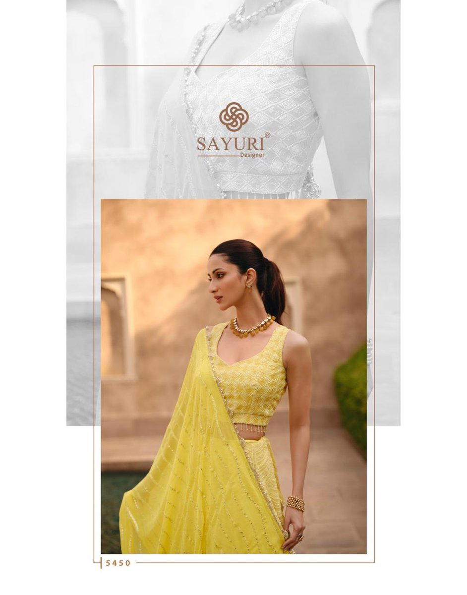 SANIYA BY SAYURI DESIGNER GEORGETTE LEHENGA CHOLI WHOLESALER IN INDIA 1