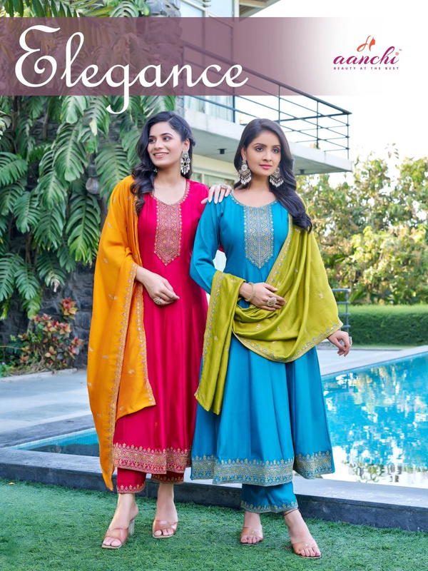 ELEGANCE BY AANCHI DESIGNER SILK SALWAR SUIT WHOLESALER IN INDIA