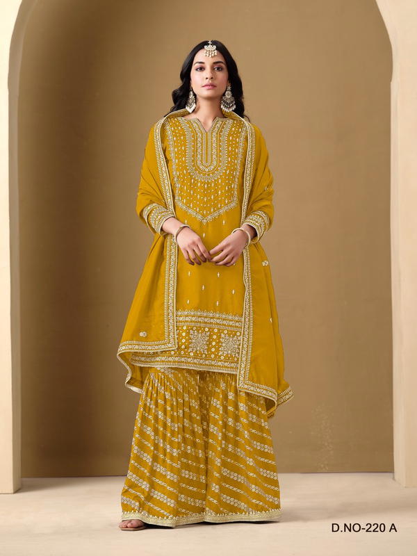 AANAYA VOL 220 BY DANI CREATION DESIGNER ART SILK SALWAR SUIT WHOLESALER IN INDIA