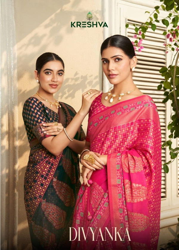 Divyanka by Kreshva designer georgette saree wholesaler in india
