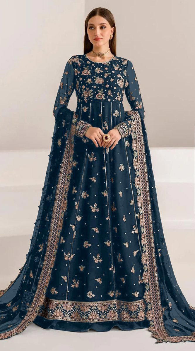 DN 4167 BY MAARiA-A DESIGNER GEORGETTE GOWN WHOLESALER IN INDIA 1