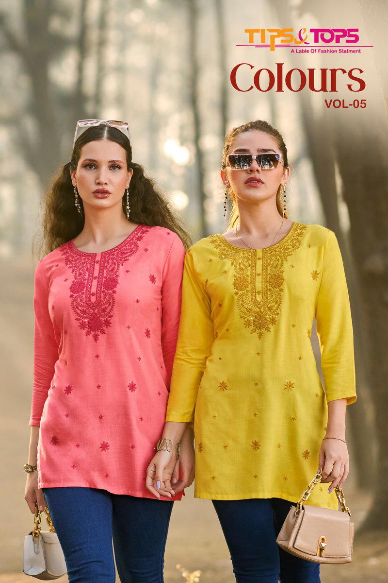 COLORS VOL 5 BY TIPS & TOPS DESIGNER TOP WHOLESALER IN INDIA 1