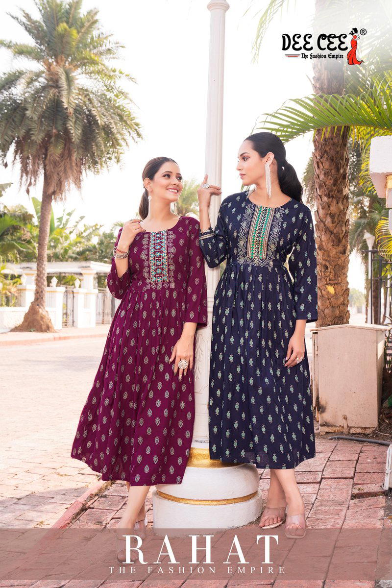 RAHAT BY DEECEE DESIGNER RAYON GOWN WHOLESALER IN INDIA 1