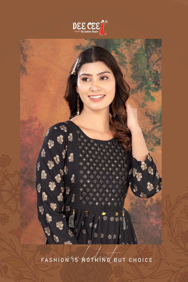 ANZEER BY DEECEE DESIGNER RAYON GOWN WHOLESALER IN INDIA 1