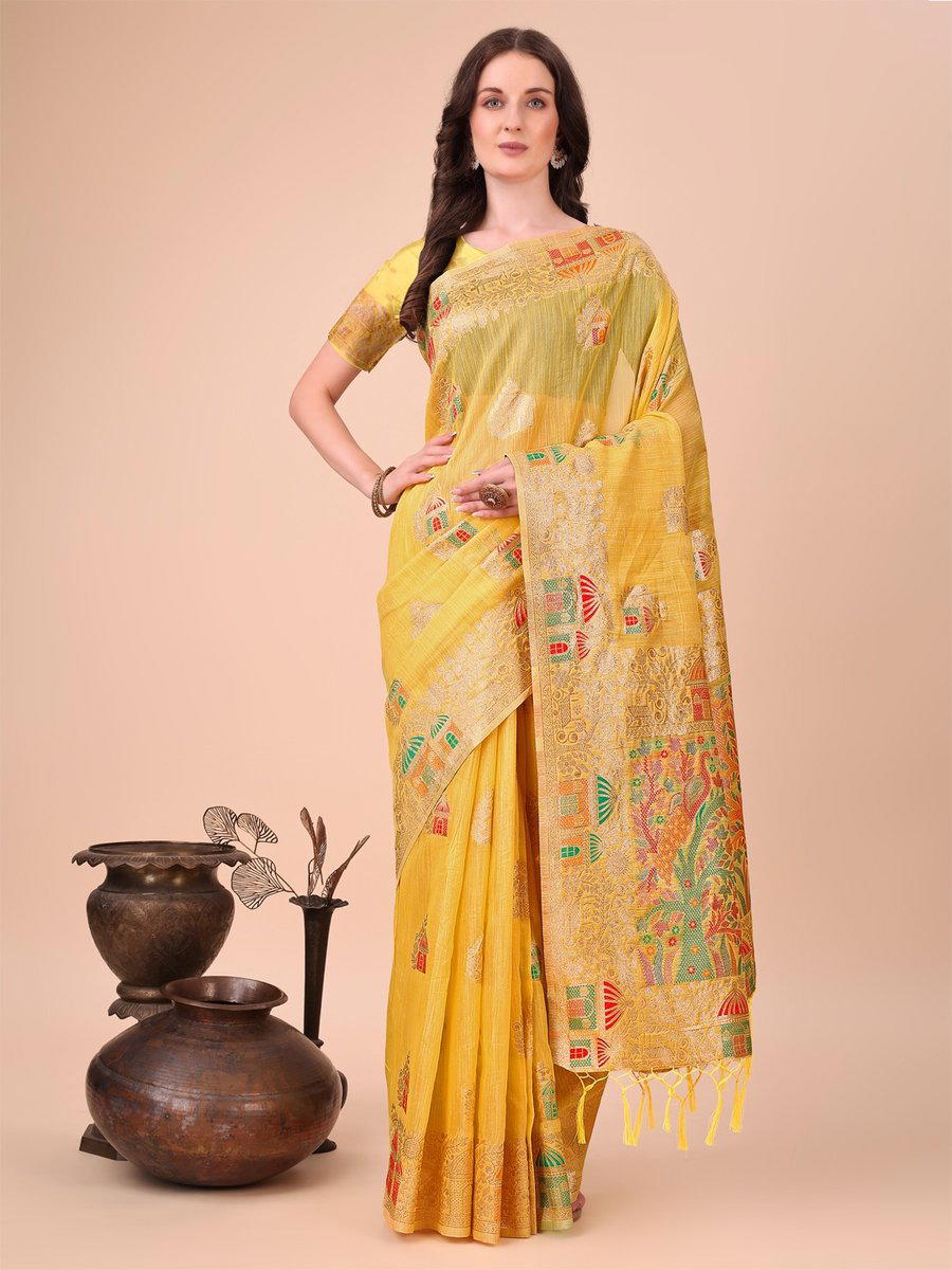 LINEN WEAVES BY ASTITA DESIGNER COTTON SAREE WHOLESALER IN INDIA 1