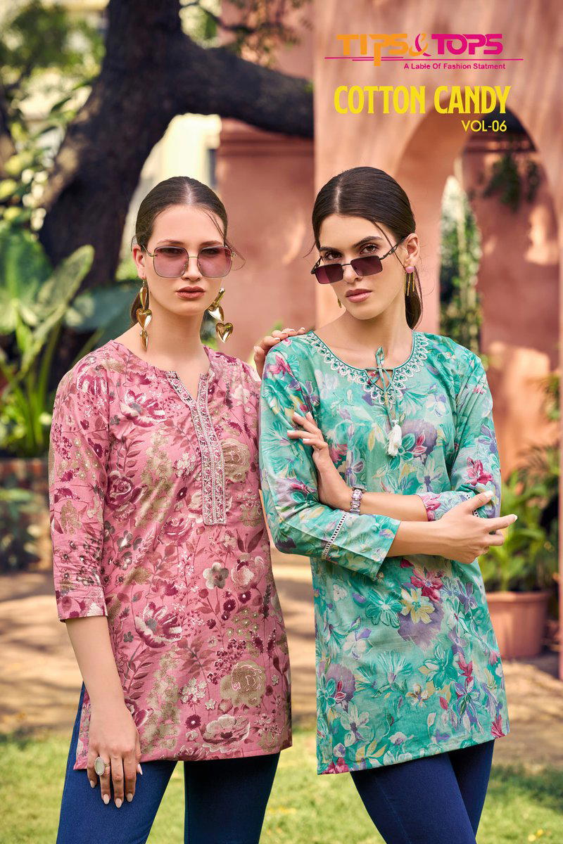 COTTON CANDY VOL 6 BY TIPS & TOPS DESIGNER COTTON TOP WHOLESALER IN INDIA 1