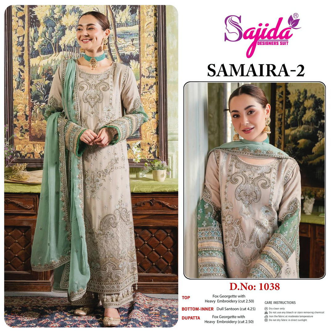 SAMIAR -VOL-2 BY SAJIDA DESIGNER GEORGETTE SALWAR SUIT WHOLESALER IN INDIA 1