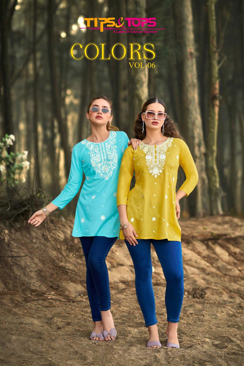 COLORS VOL 06 BY TIPS & TOPS DESIGNER TOP WHOLESALER IN INDIA 1