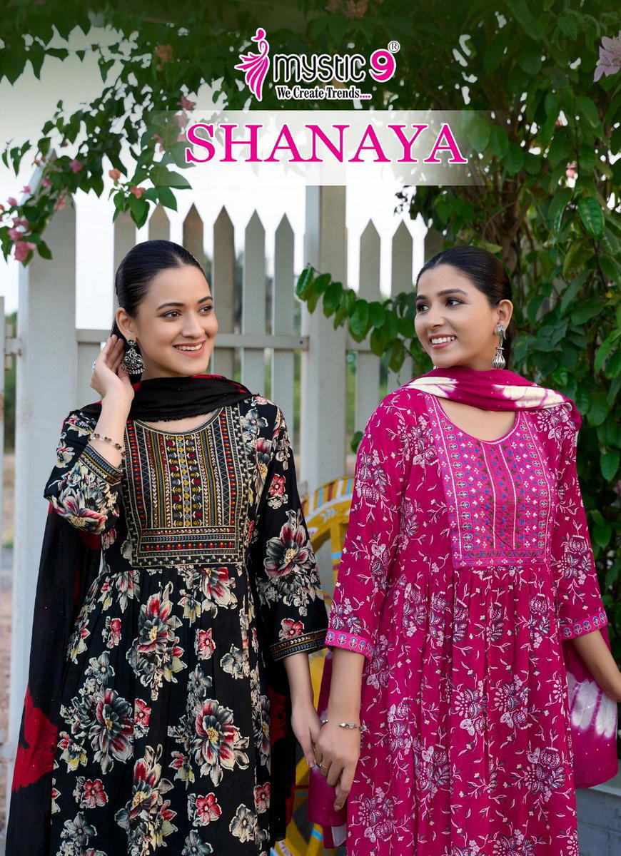SHANAYA VOL 9 BY MYSTIC 9 DESIGNER EMBROIDERY SALWAR SUIT WHOLESALER IN INDIA 1