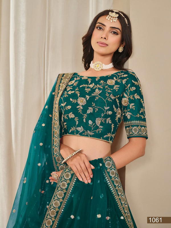 MOHINI VOL 1 BY MEHVISH DESIGNER ART SILK LEHENGA CHOLI WHOLESALER IN INDIA