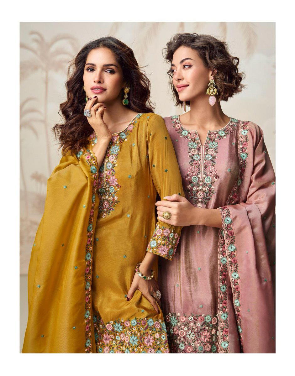 MOR BAGH NAGMA BY AASHIRWAD DESIGNER SIMAR SILK SALWAR SUIT WHOLESALER IN INDIA 1