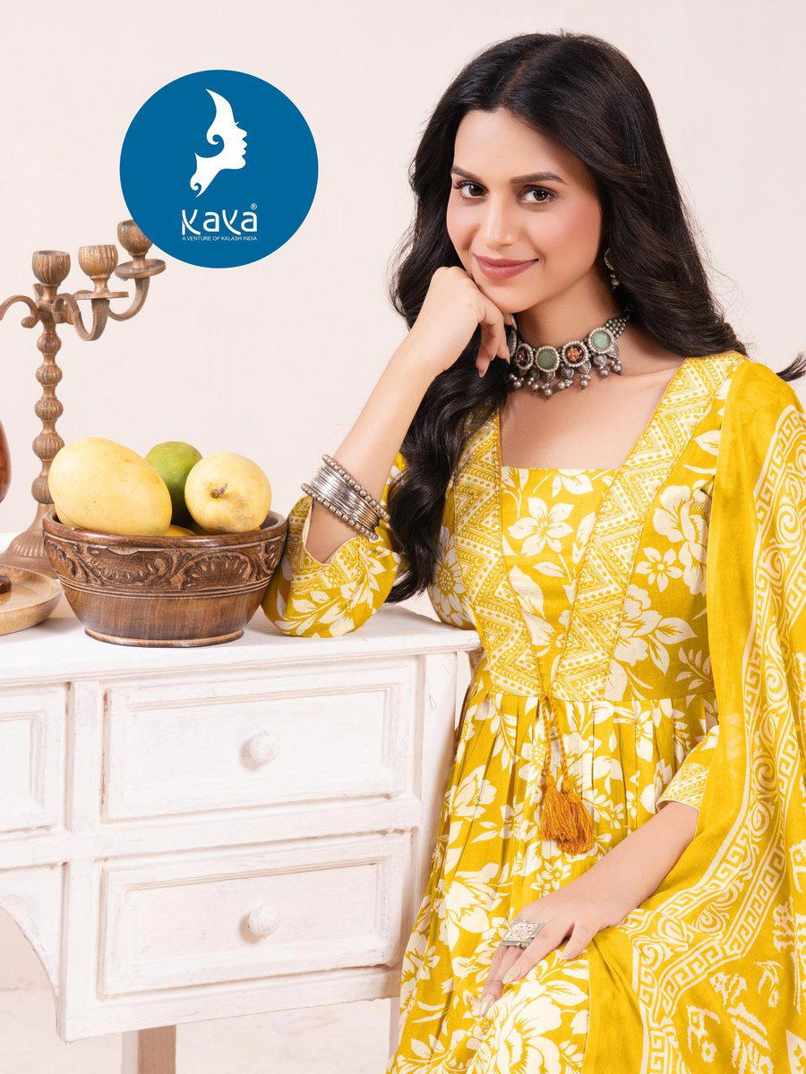 HEERAVATI BY KAYA KURTI DESIGNER COTTON  ANARKALI SALWAR SUIT WHOLESALER IN INDIA 1