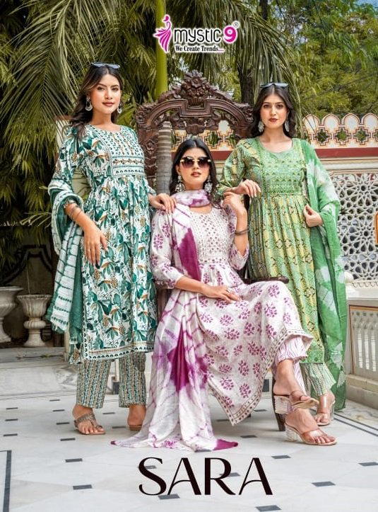 SARA VOL 17 BY MYSTIC 9 DESIGNER EMBROIDERY SALWAR SUIT WHOLESALER IN INDIA 1