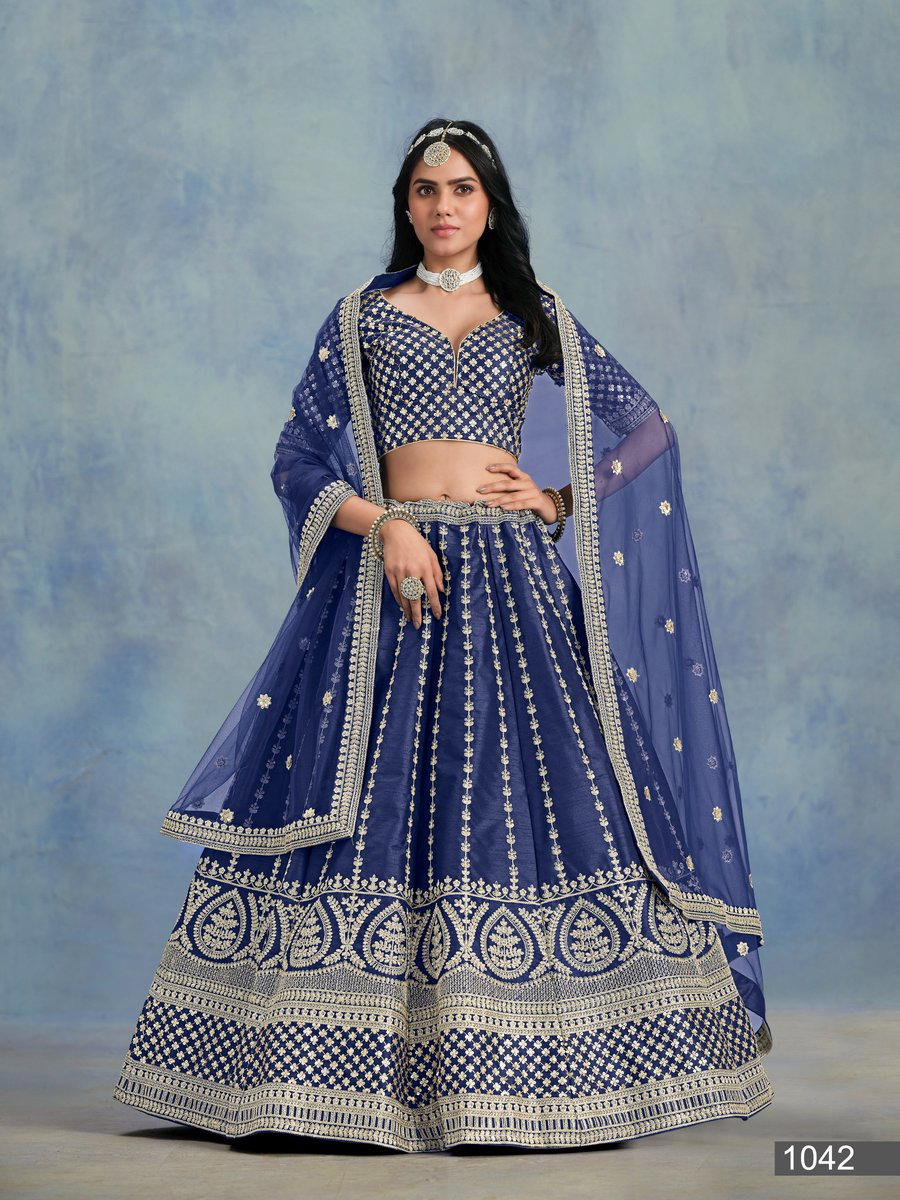 AYANA BY MEHVISH DESIGNER ART SILK LEHENGA CHOLI WHOLESALER IN INDIA 1