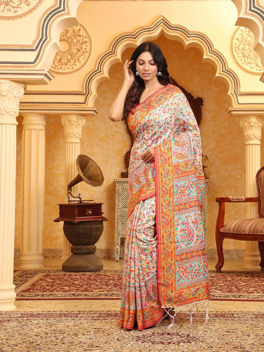 AYURVASTRA BY ASTITA DESIGNER LINEN COTTON SAREE WHOLESALER IN INDIA 1