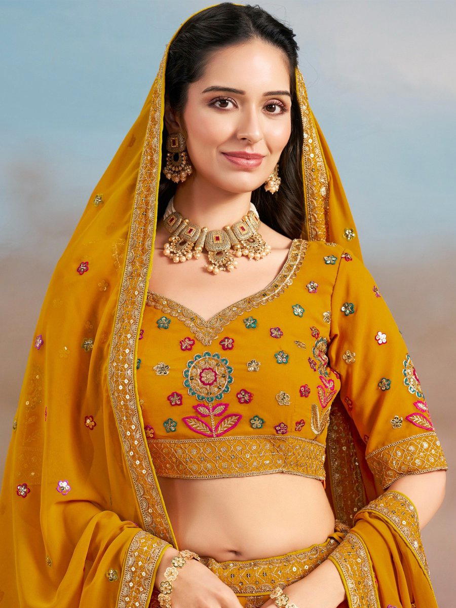 DN 6008 COLOURS BY ZEEL DESIGNER GEORGETTE LEHENGA CHOLI WHOLESALER IN INDIA 1