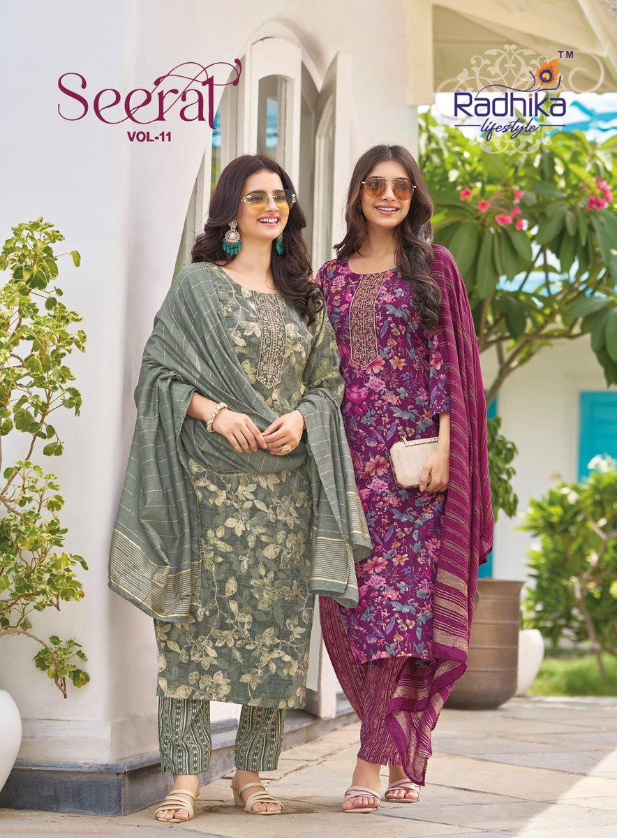 SEERAT VOL11 BY RADHIKA LIFESTYLE DESIGNER EMBROIDERY SALWAR SUIT WHOLESALER IN INDIA 1