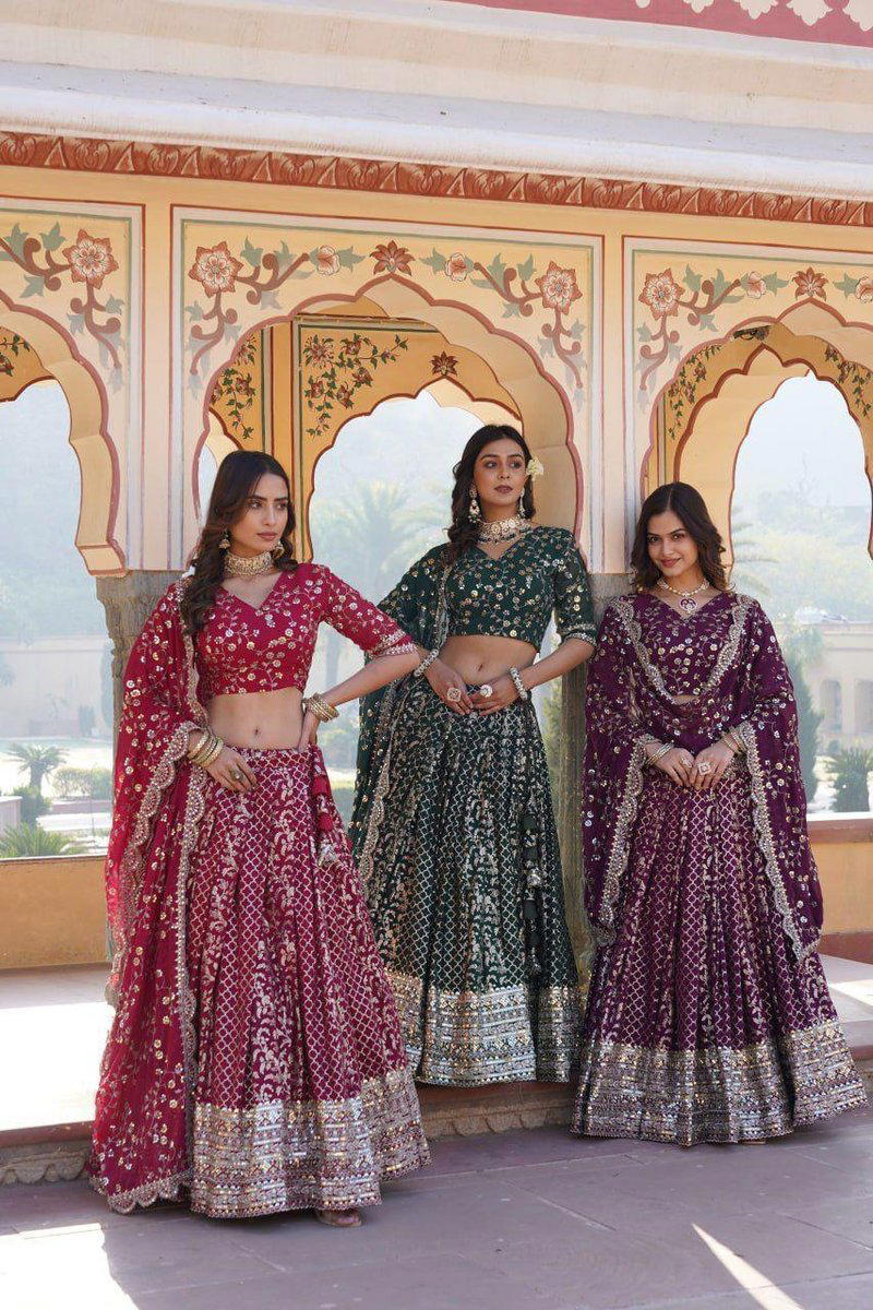 LW 7093 DESIGNER PURE VISCOSE LEHENGA CHOLI WHOLESALER IN INDIA 1