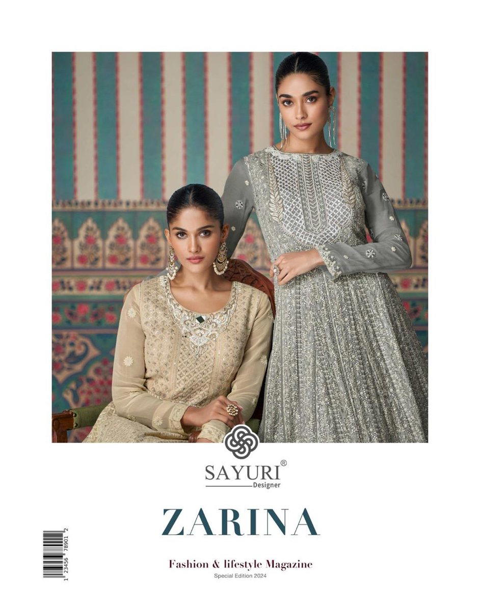 ZARINA BY SAYURI DESIGNER GEORGETTE GOWN WHOLESALER IN INDIA 1
