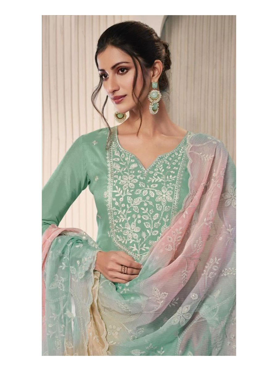 OMBRE BY OS DESIGNER SILK SALWAR SUIT WHOLESALER IN INDIA 1