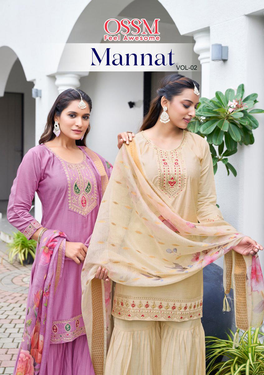 MANNAT VOL 22 BY OSSM DESIGNER ROMA SILK SALWAR SUIT WHOLESALER IN INDIA 1
