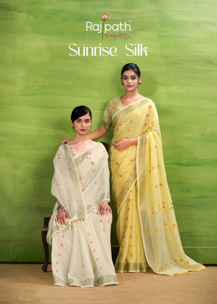 SUNRISE SILK BY RAJPATH DESIGNER LINEN SILK SAREE WHOLESALER IN INDIA 1