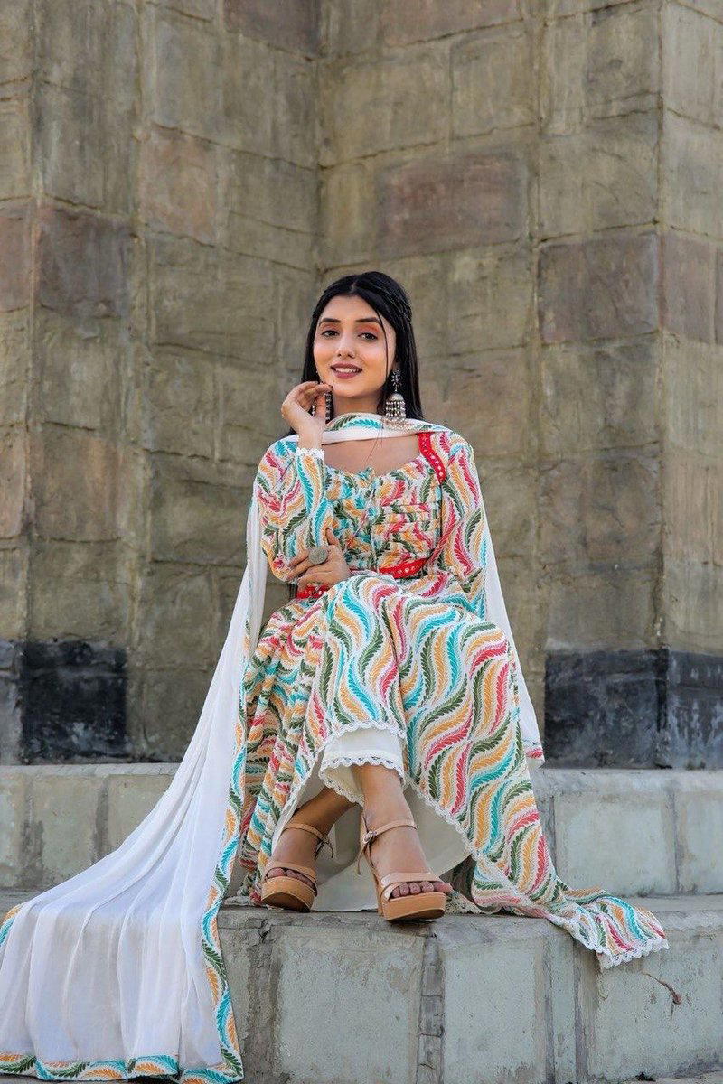 ALMEENA BY FVD DESIGNER CHINON ANARKALI GOWN WHOLESALER IN INDIA 1