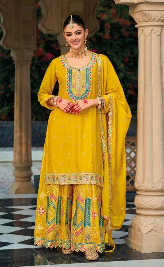 MOHINI BY OM SAI DESIGNER CHINON SALWAR SUIT WHOLESALER IN INDIA 1