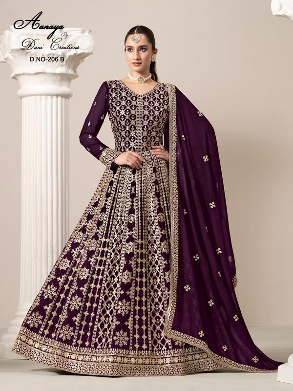 AANAYA VOL 206 BY DANI CREATION DESIGNER GEORGETTE GOWN WHOLESALER IN INDIA