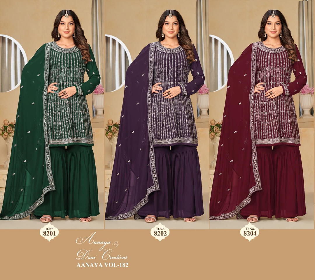 AANAYA VOL 182 DANI CREATION GEORGETTE DESIGNER SALWAR SUIT WHOLESALER IN INDIA 1