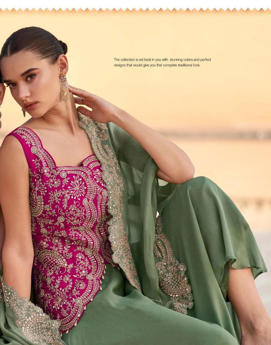 D.no. 5765.to 5767 by SAYURI DESIGNER CHINON GOWN WHOLESALER IN INDIA 1