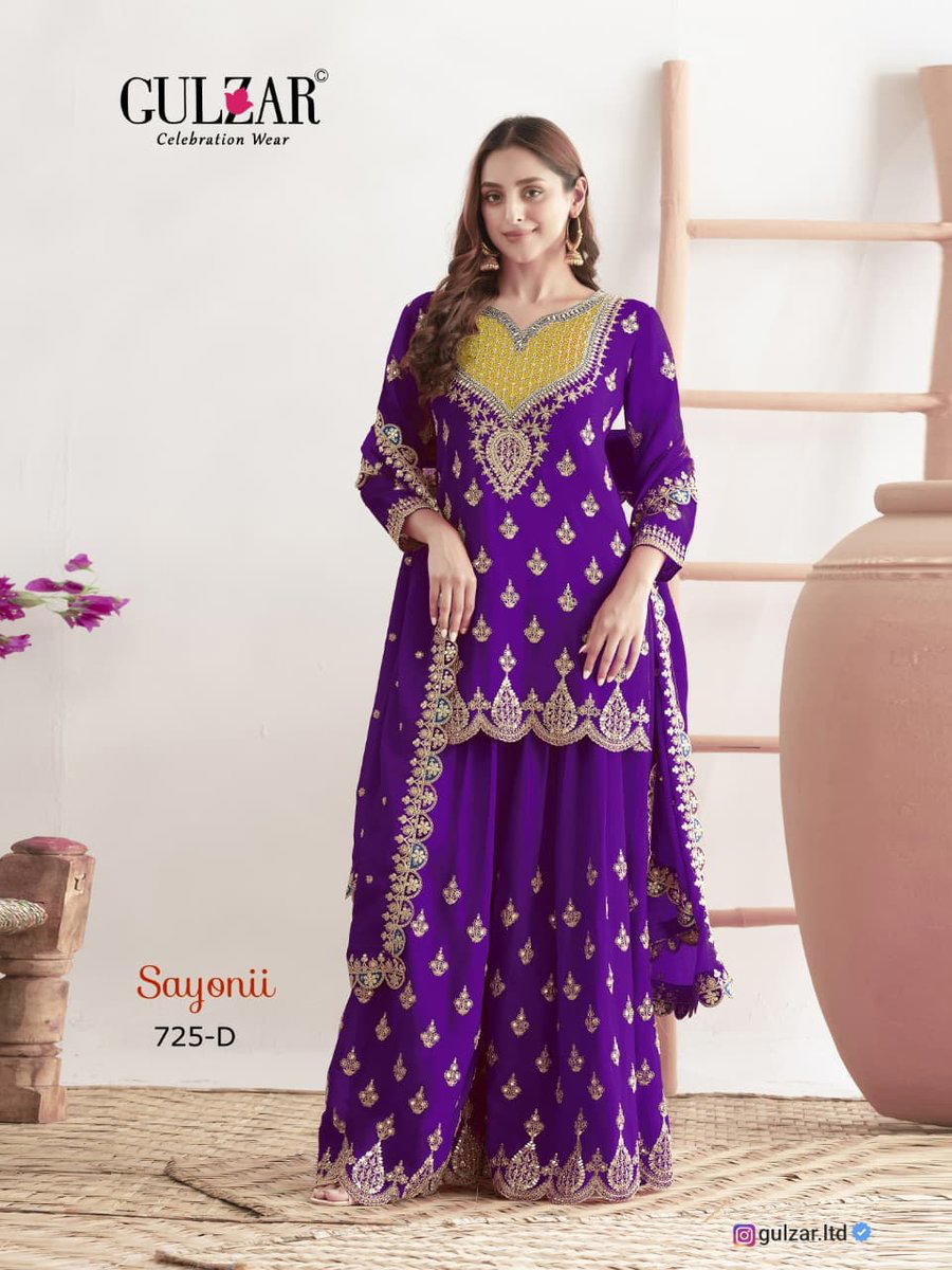 DN 725 GULZAR SAYONI BY GULZAR DESIGNER PAKISTANI SALWAR SUIT WHOLESALER IN INDIA 1
