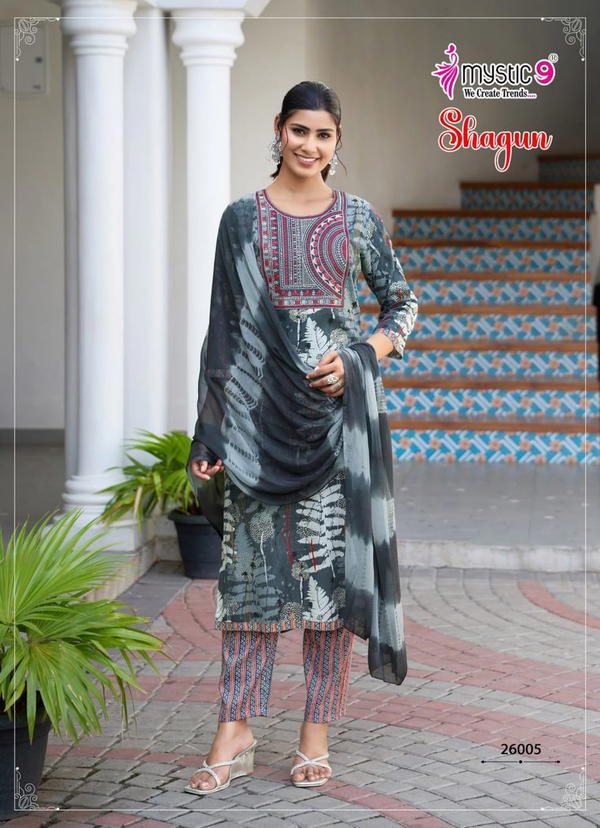SHAGUN VOL 26 BY MYSTIC 9 DESIGNER EMBROIDERY SALWAR SUIT WHOLESALER IN INDIA