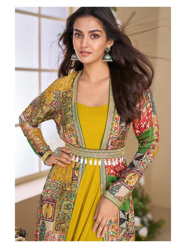 DN 5824 TO 5827 BY SAYURI DESIGNER GEORGETTE GOWN WHOLESALER IN INDIA