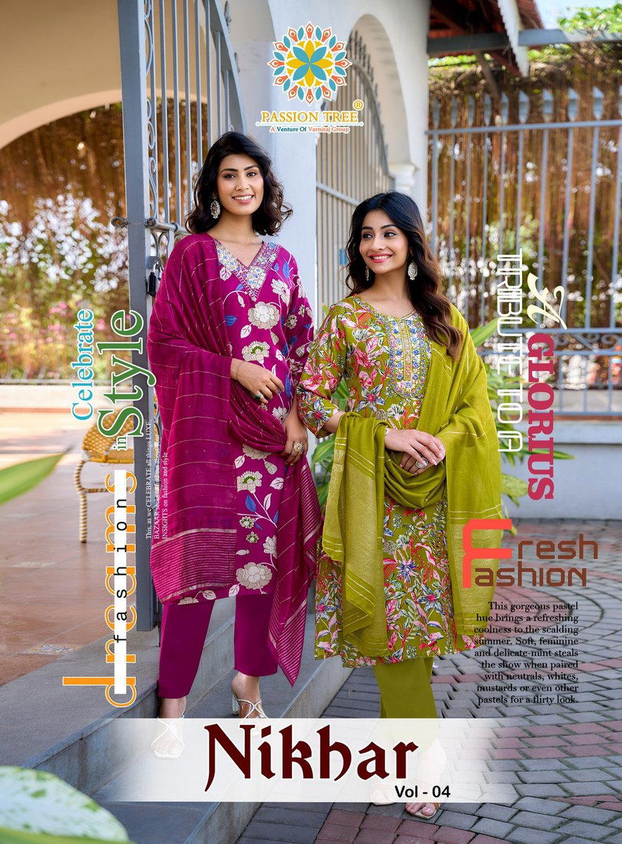 NIKHAAR VOL 4 BY PASSION TREE DESIGNER PRINT SALWAR SUIT WHOLESALER IN INDIA 1
