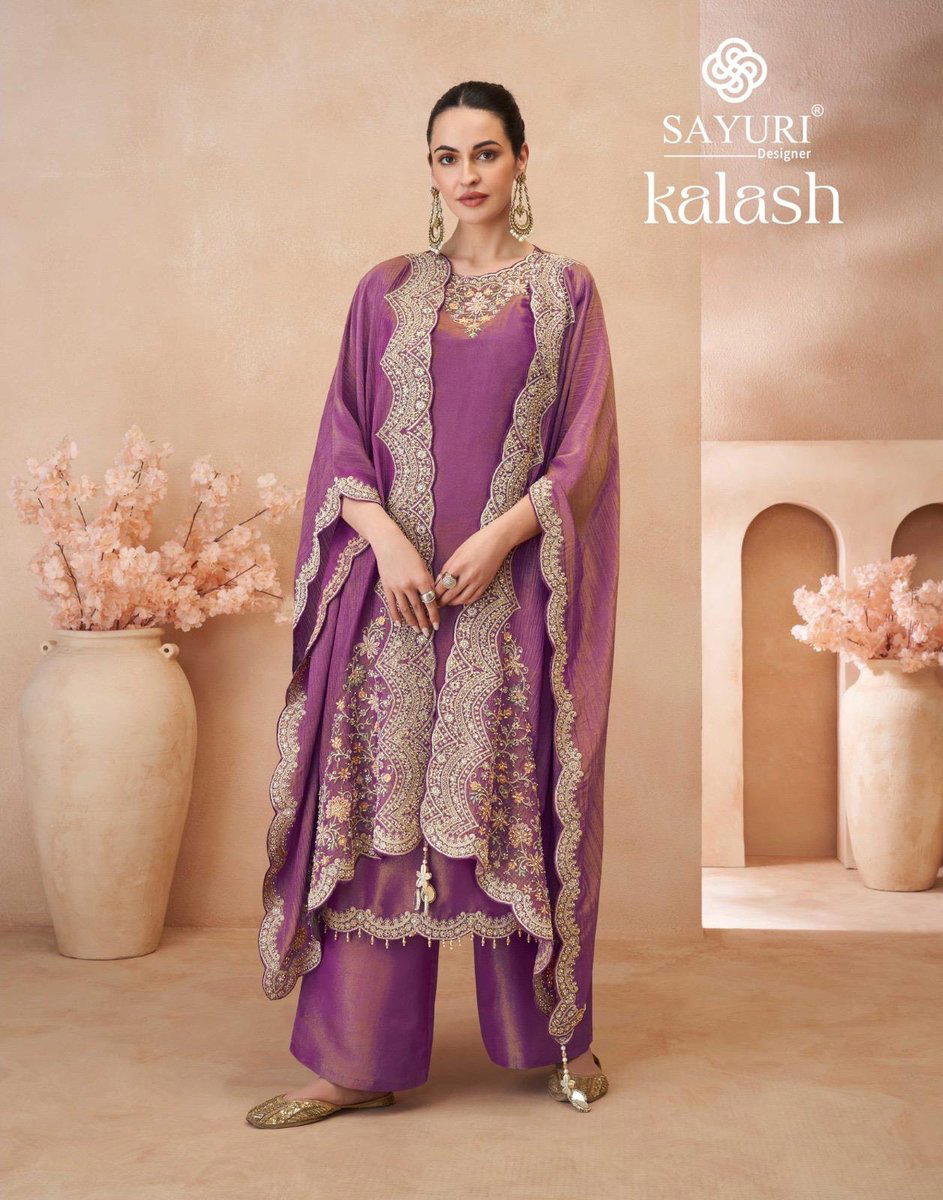 KALASH BY SAYURI DESIGNER CHINON GOWN WHOLESALER IN INDIA 1