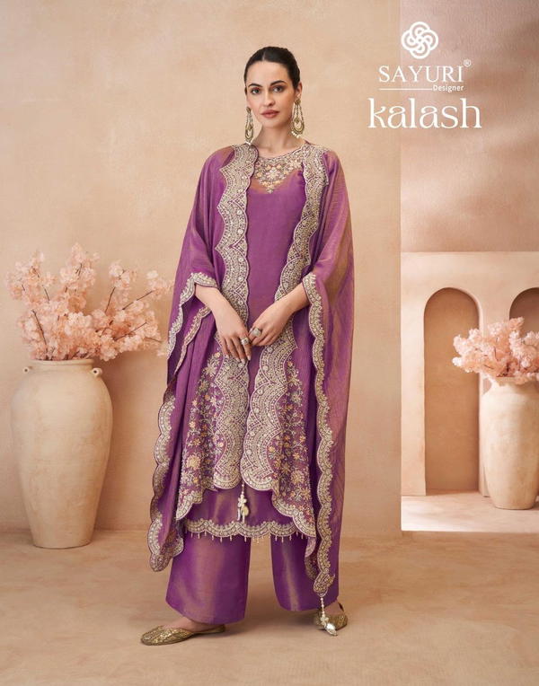 KALASH BY SAYURI DESIGNER CHINON GOWN WHOLESALER IN INDIA