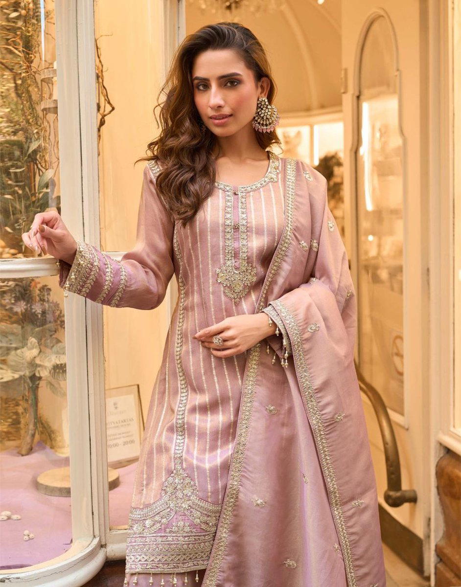 AMRIT BY SAYURI DESIGNER PURE VISCOS SIMAR JACQUARD SILK SALWAR SUIT WHOLESALER IN INDIA 1