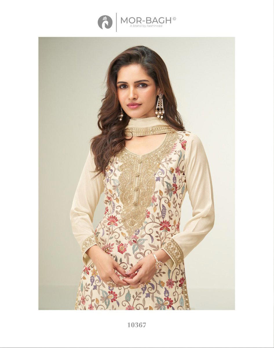 SAKSHI BY AASHIRWAD CREATION DESIGNER CHINNON SILK WHOLESALER IN 1