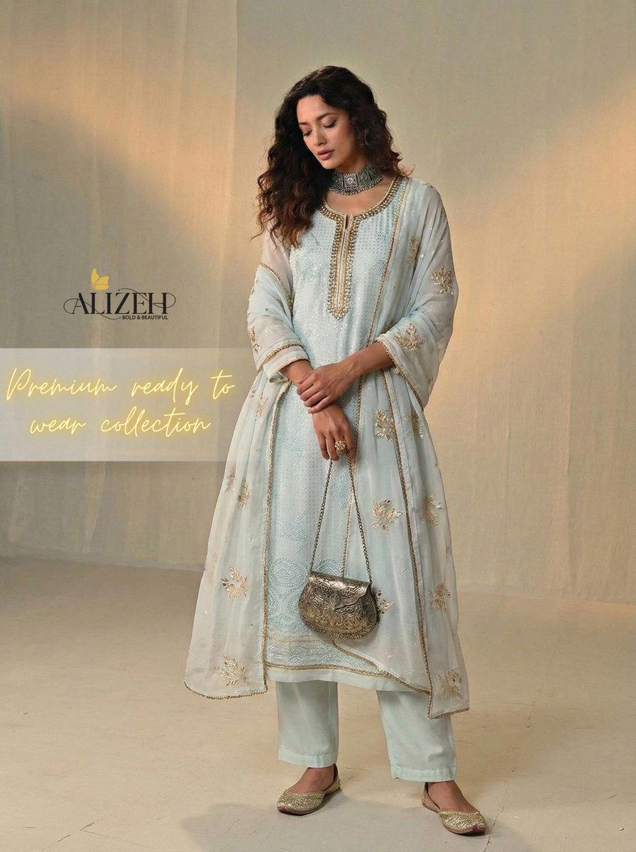 PHOOL BY ALIZEH GEORGETTE SALWAR KAMEEZ MANUFACTURER AND WHOLESALER  IN INDIA 1