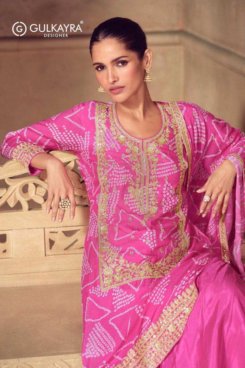 MRUNAL BY GULKAYRA DESIGNER CHINON SALWAR SUIT WHOLESALER IN INDIA 1