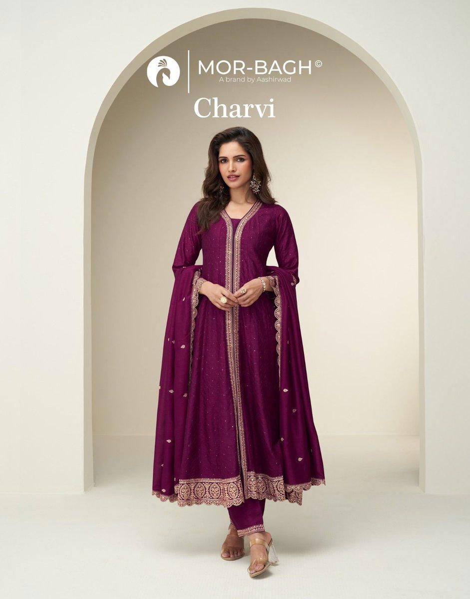 CHARVI BY  AASHIRWAD CREATION DESIGNER SALWAR SUIT WHOLESALER IN INDIA 1