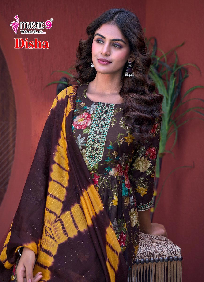 DISHA VOL 3 MYSTIC 9 DESIGNER EMBROIDERY SALWAR SUIT WHOLESALER IN INDIA 1